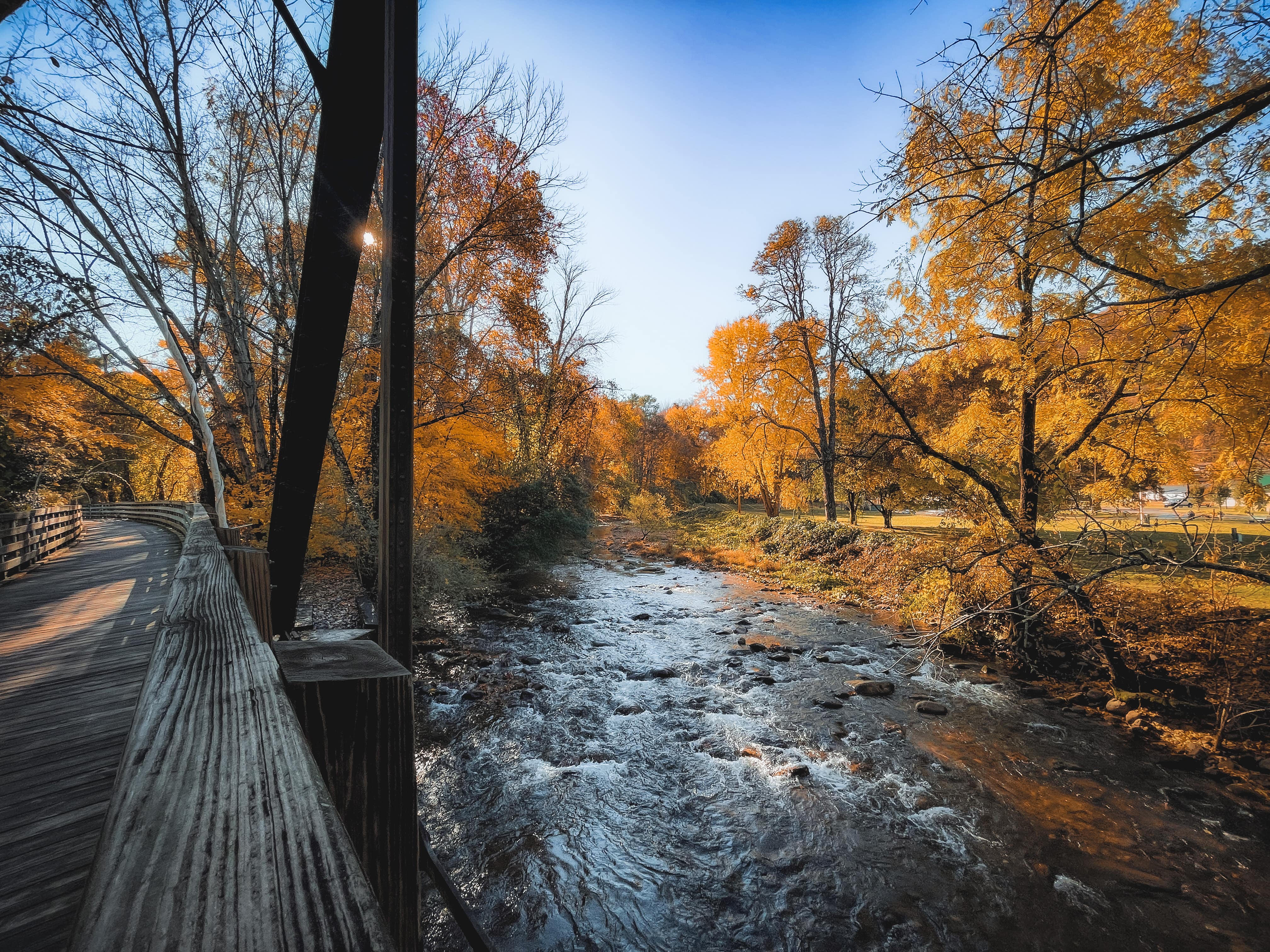 fall colors from Trestle 16 on the Virginia Creeper Trail